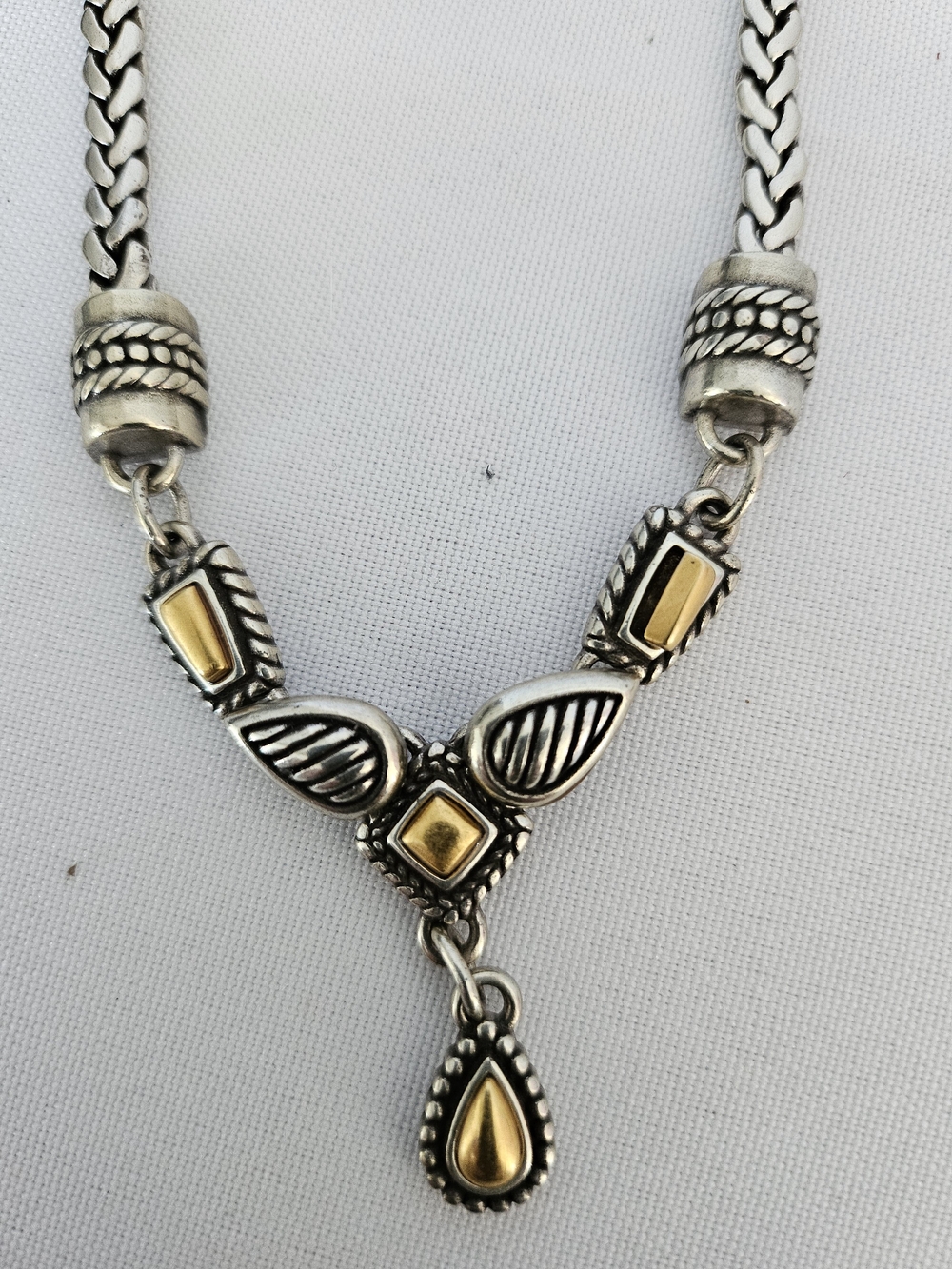 BRIGHTON Lavalier pendant necklace two tone